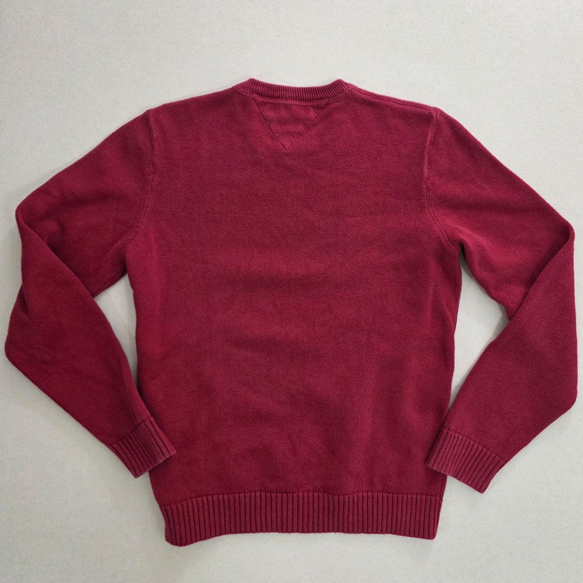 Sweter Bawełniany Tommy Hilfiger Premium Cotton Czerwony / Bordo Rozmiar XL