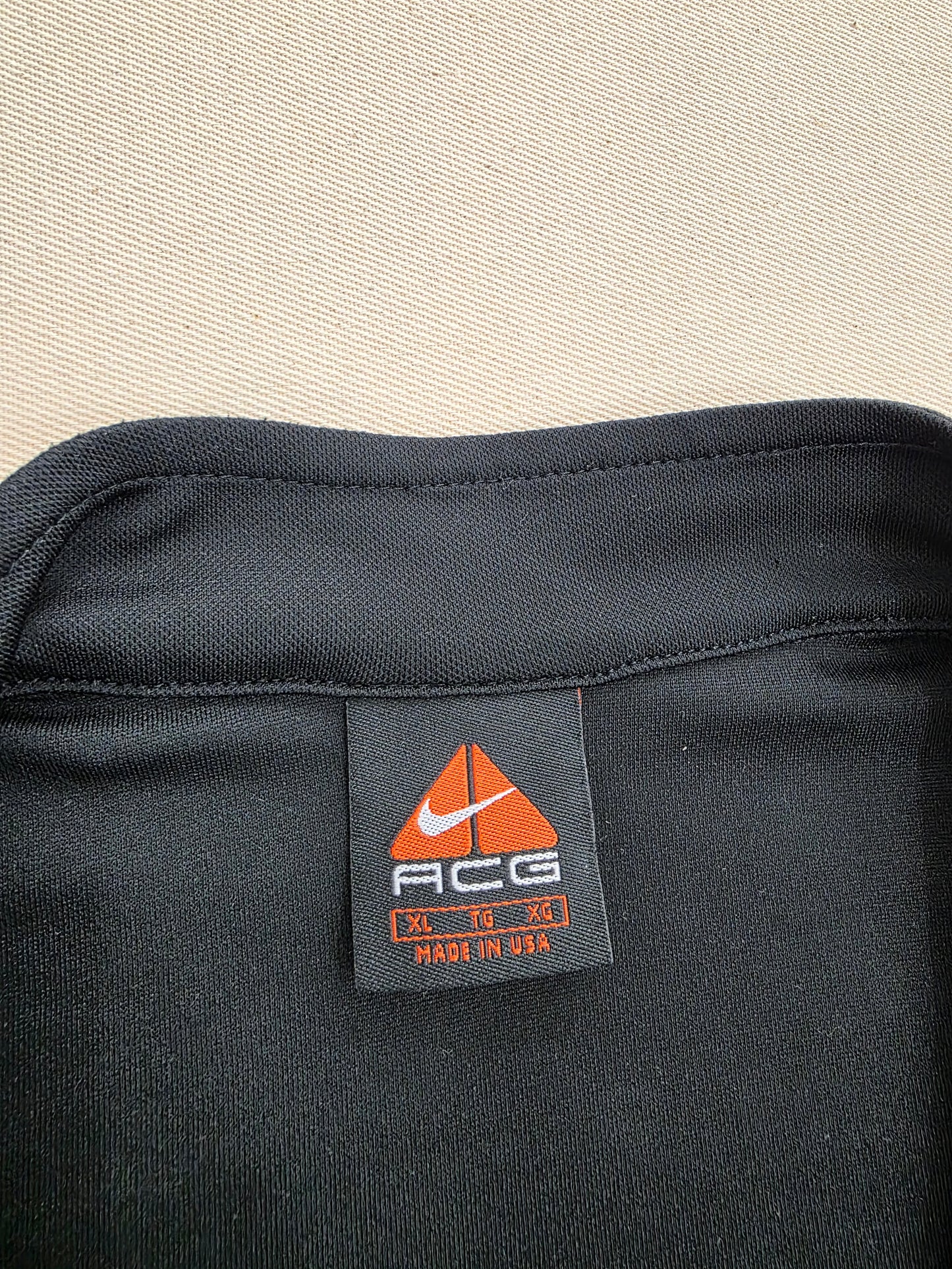 Vintage Koszulka Rowerowa Nike ACG Dri-FIT Made in USA (Lata 90.) – Czarno-Niebiesko-Żółta | Rozm. XL