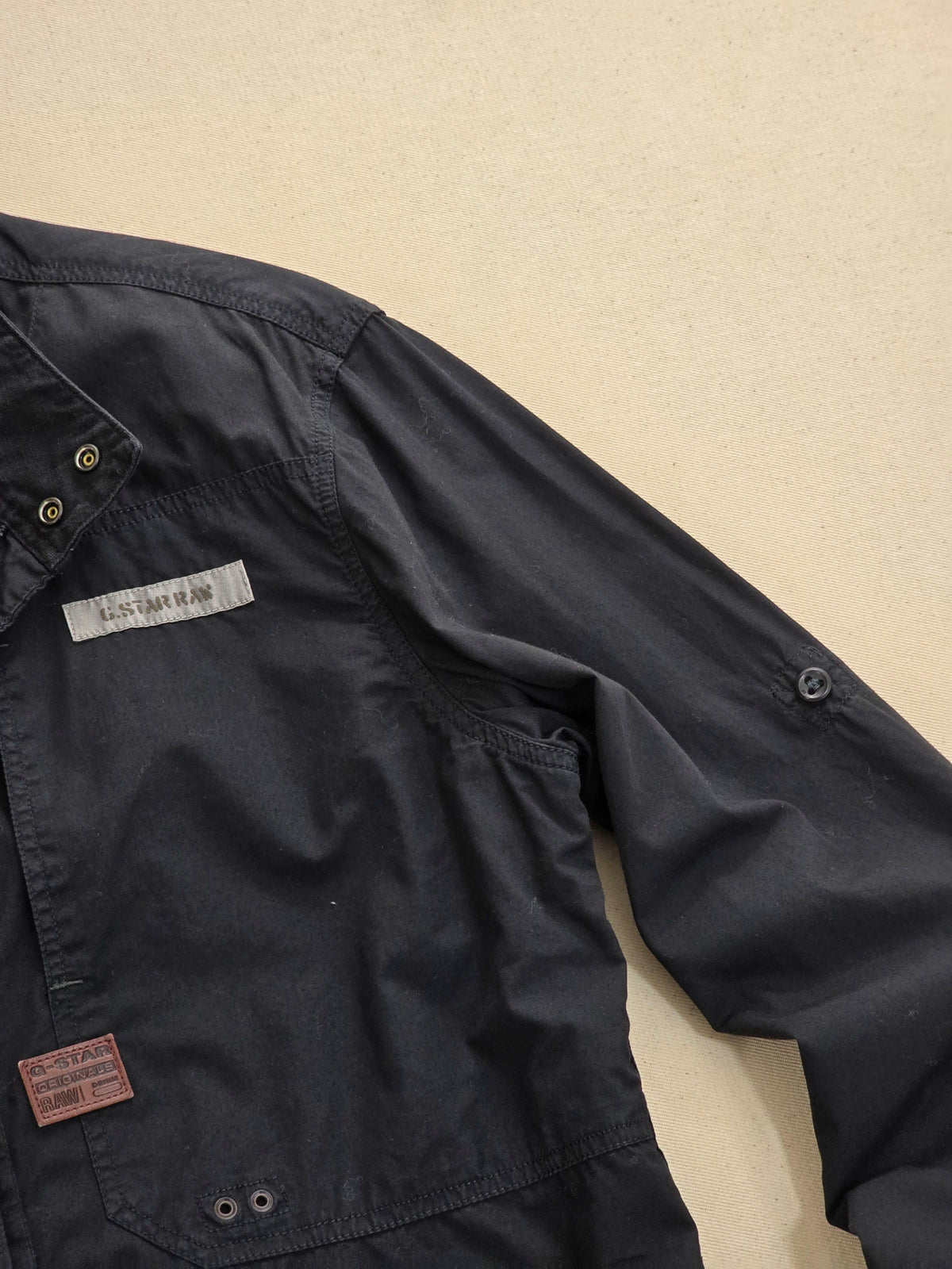 Koszula Męska G-Star Raw Cargo Line Czarna Bawełna Rozmiar M
