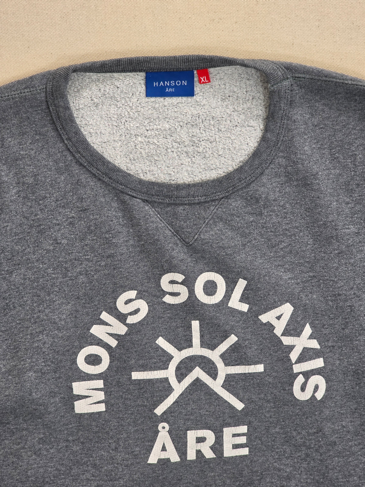 Hanson Åre Szara Bluza Męska Crewneck 100% Bawełna Made in Portugal Rozmiar XL