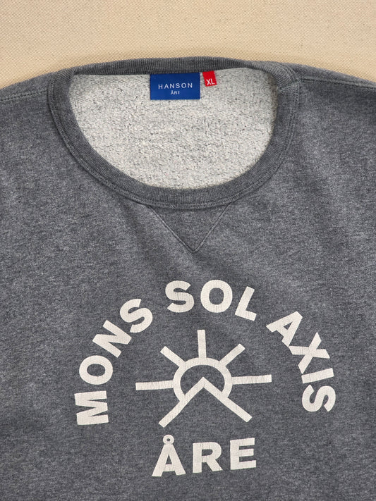 Hanson Åre Szara Bluza Męska Crewneck 100% Bawełna Made in Portugal Rozmiar XL – widok tyłu | vntg.studio™