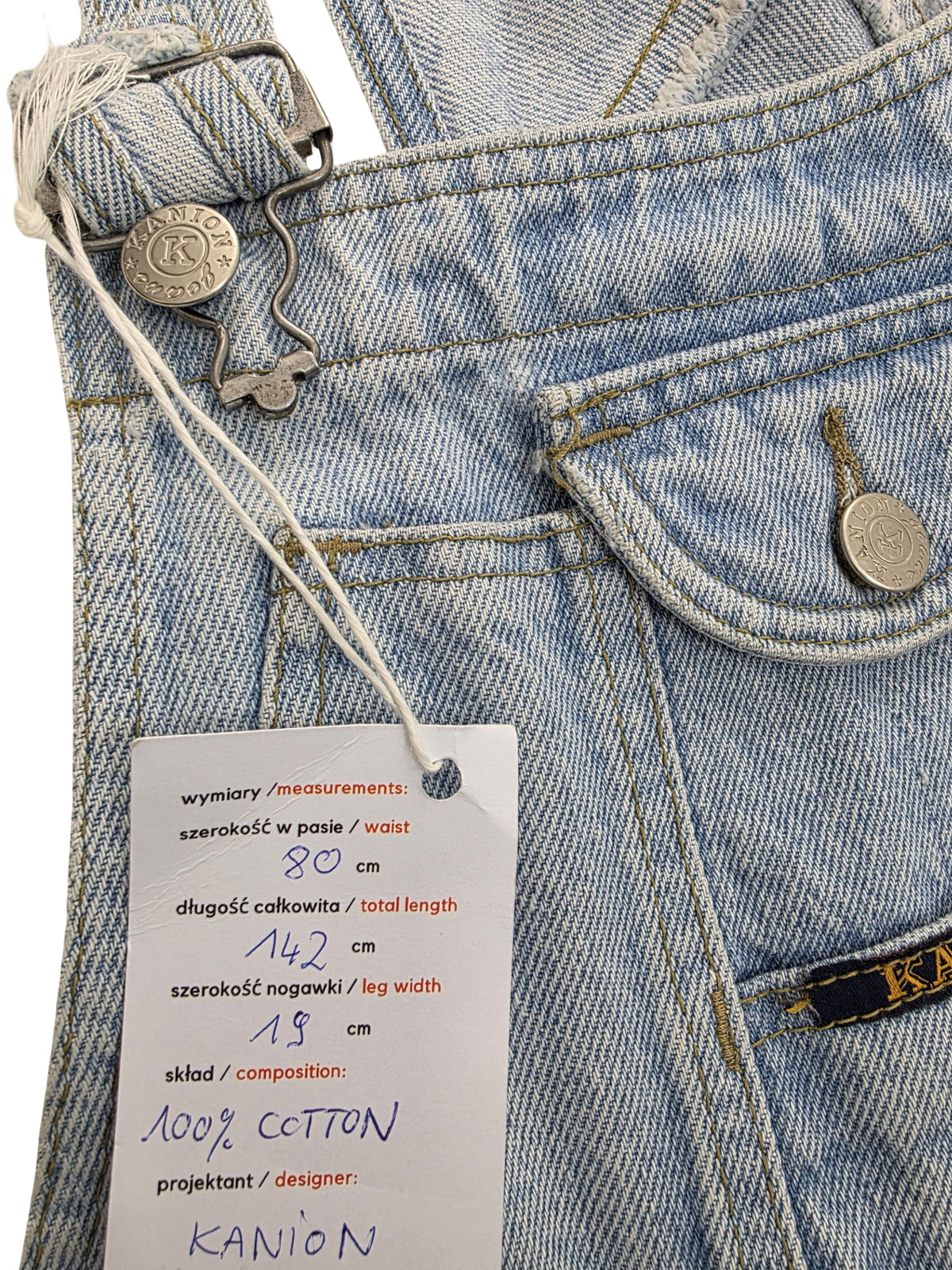 Ogrodniczki Jeansowe Kanion Vintage Jasny Jeans