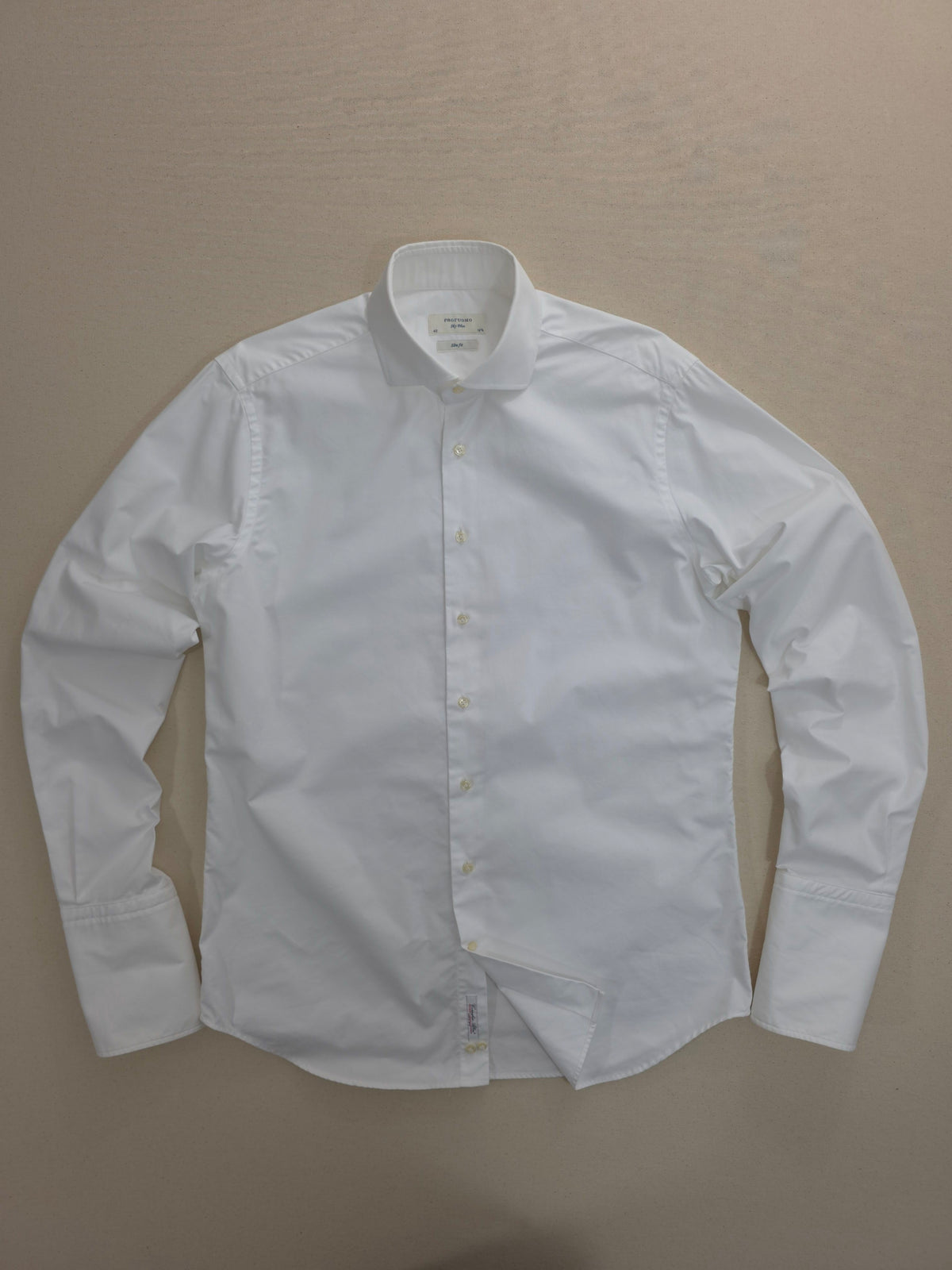 Koszula Męska Profuomo Sky Blue Albini Bawełna Biała Rozmiar 42 / 16.5 Slim Fit