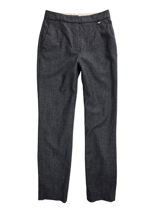 Damskie Spodnie Massimo Dutti Wełniane Garniturowe Szare Pepitka Rozmiar 34 XS