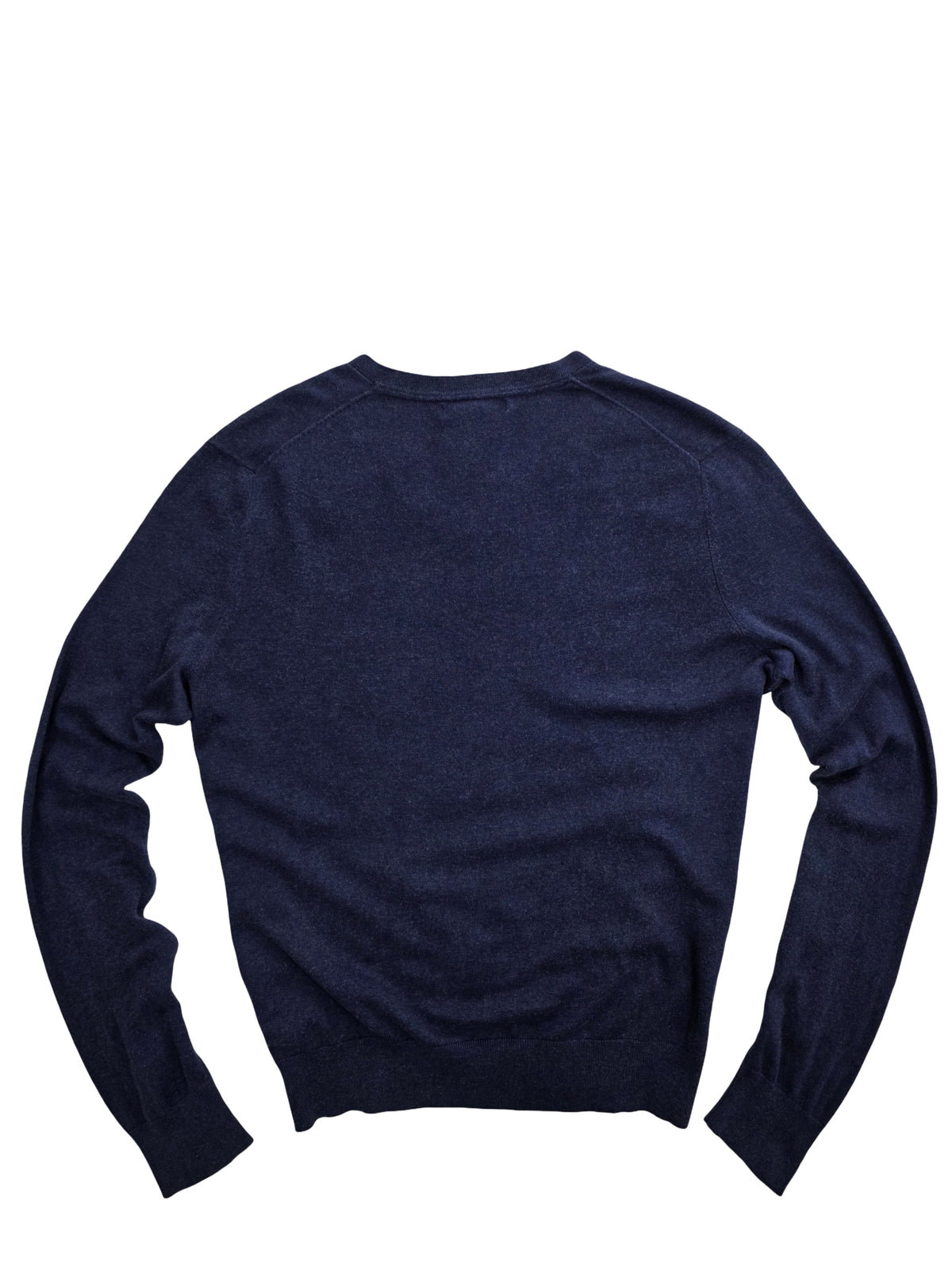 Sweter Banana Republic V-Neck Jedwab Bawełna Kaszmir Granatowy Rozmiar L %