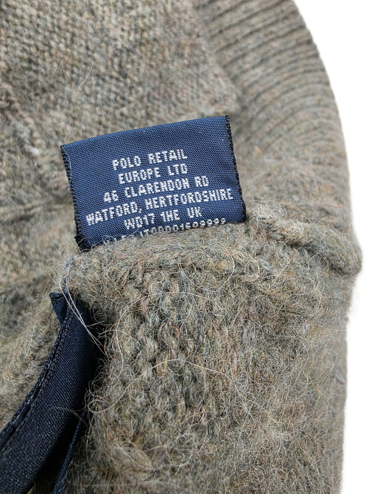 Wełniana Kamizelka Ralph Lauren Alpaka Kaszmir Warkoczowy Splot Szara