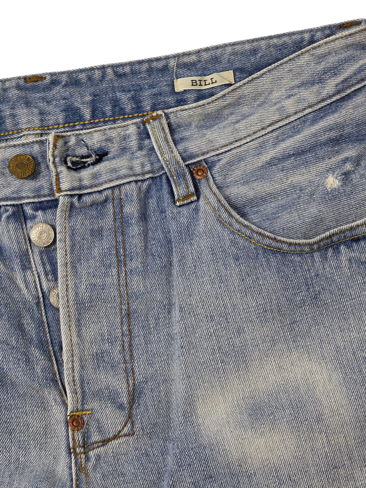Męskie Jeansy EMMETT Bill Straight Selvedge Vintage Light Blue