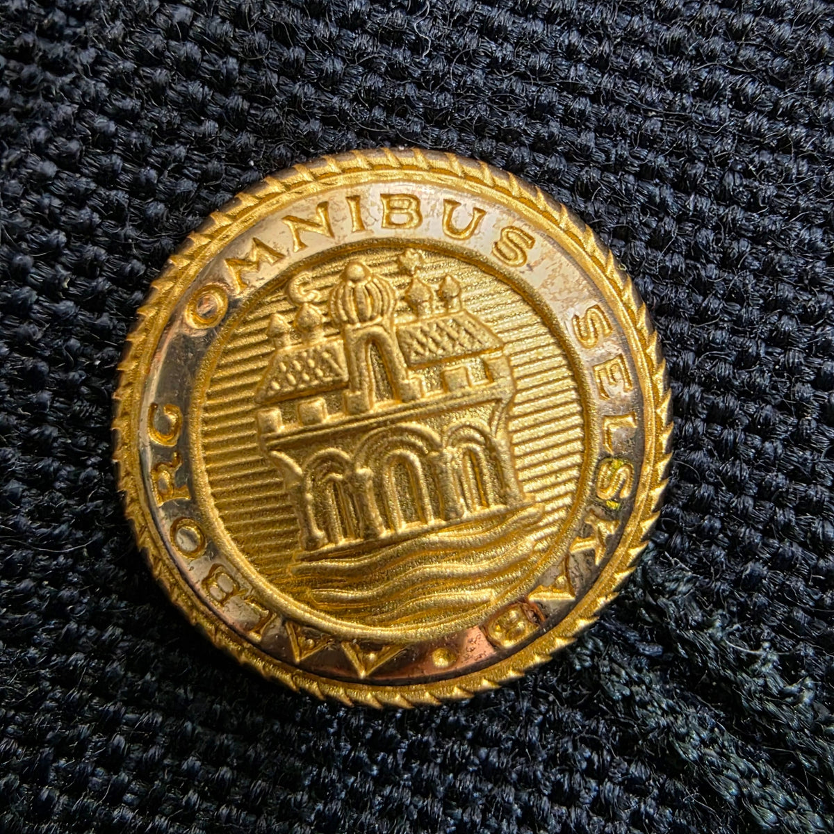 Kamizelka Klubowa Holborn by Kansas Vintage Granatowa Złote Guziki Rozmiar XXL