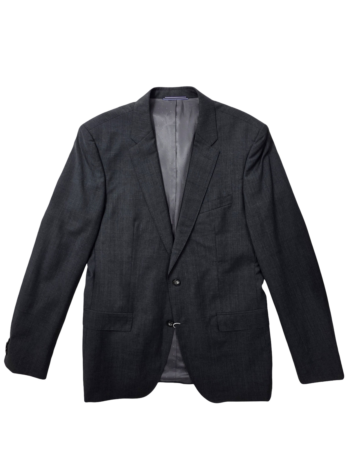 Męska Marynarka Wełniana Tommy Hilfiger Tailored Monticello Super 100's Szara w Kratę