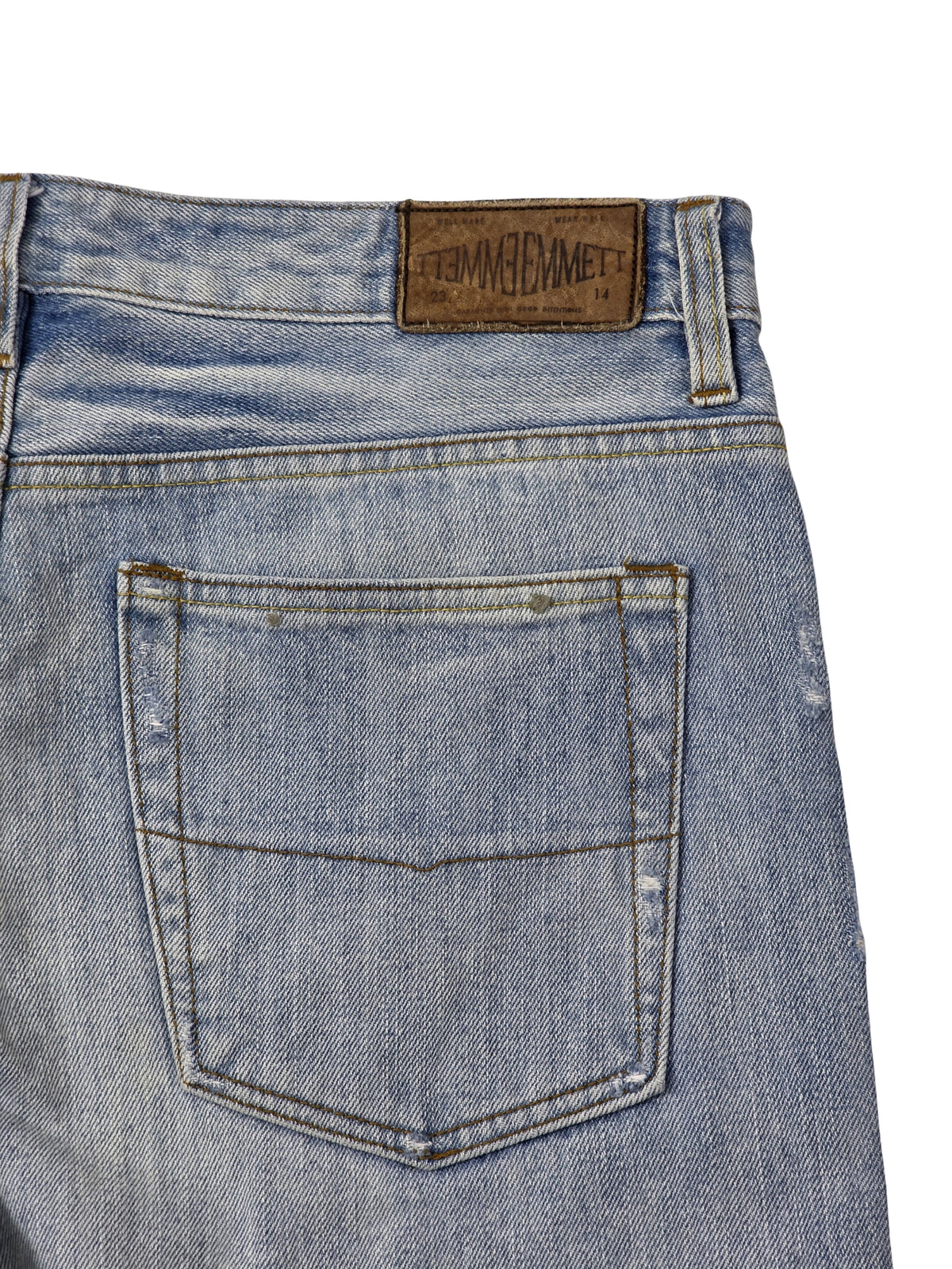 Męskie Jeansy EMMETT Bill Straight Selvedge Vintage Light Blue
