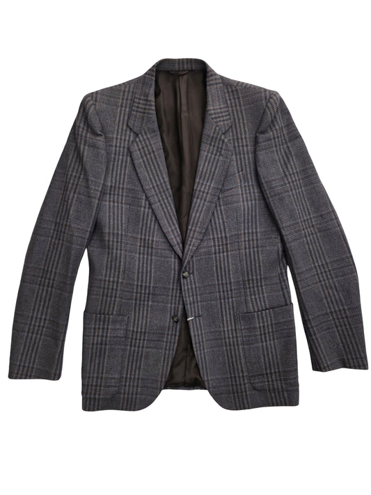 Męska Marynarka Vintage Wełniana Bonazzi Bros w Kratę Made in Italy – widok frontu | vntg.studio™