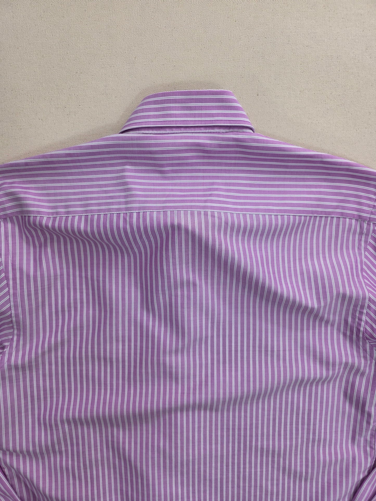 Luksusowa Koszula Męska Stenströms Slimline Różowa w Paski 100% Twofold Super Cotton | Rozm. 40 (M)