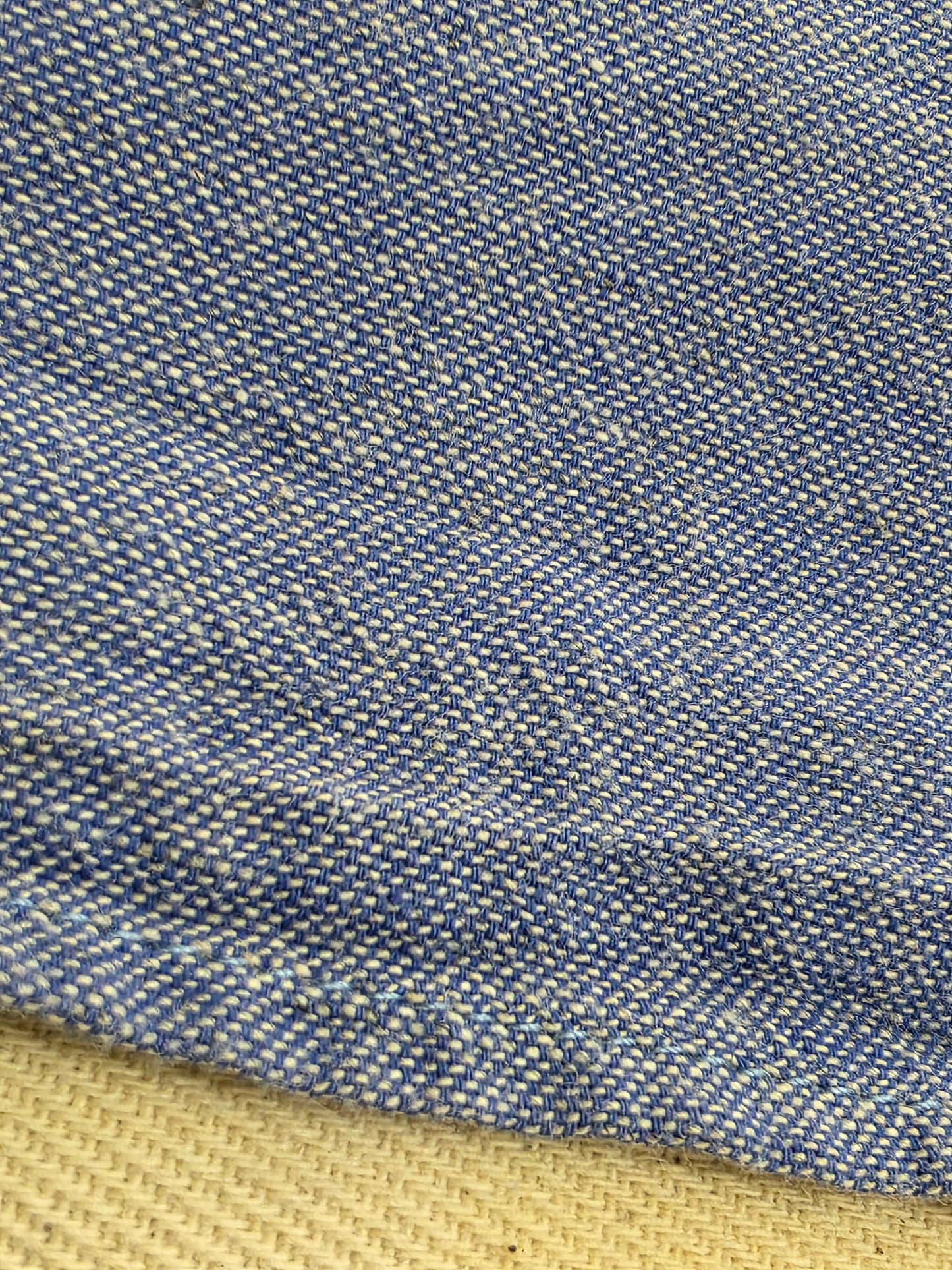 Oliver Spencer Koszula Bawełna i Len błękitna z zaokrąglonym kołnierzykiem (club collar) | Rozm. 16 (M/L)