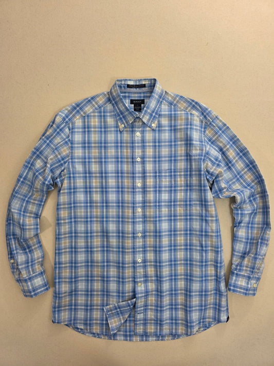 Gant Koszula Męska w Kratkę Palm Springs Poplin | Rozm. L (Regular Fit)