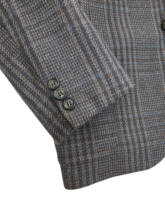 Męska Marynarka Vintage Wełniana Bonazzi Bros w Kratę Made in Italy – detal 2 | vntg.studio™