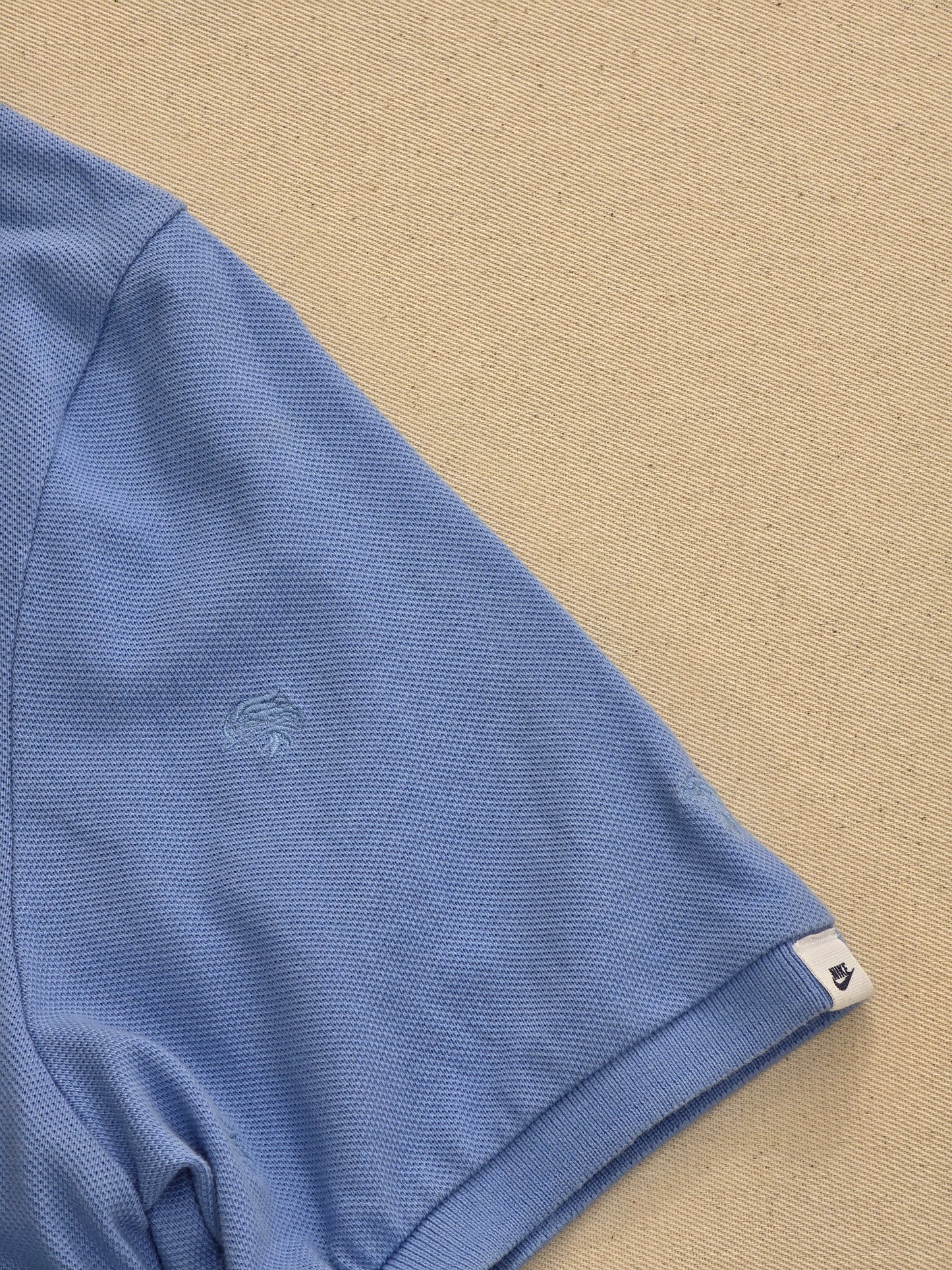 Nike Manchester City FC niebieska koszulka polo haft monogram retro rozm. S