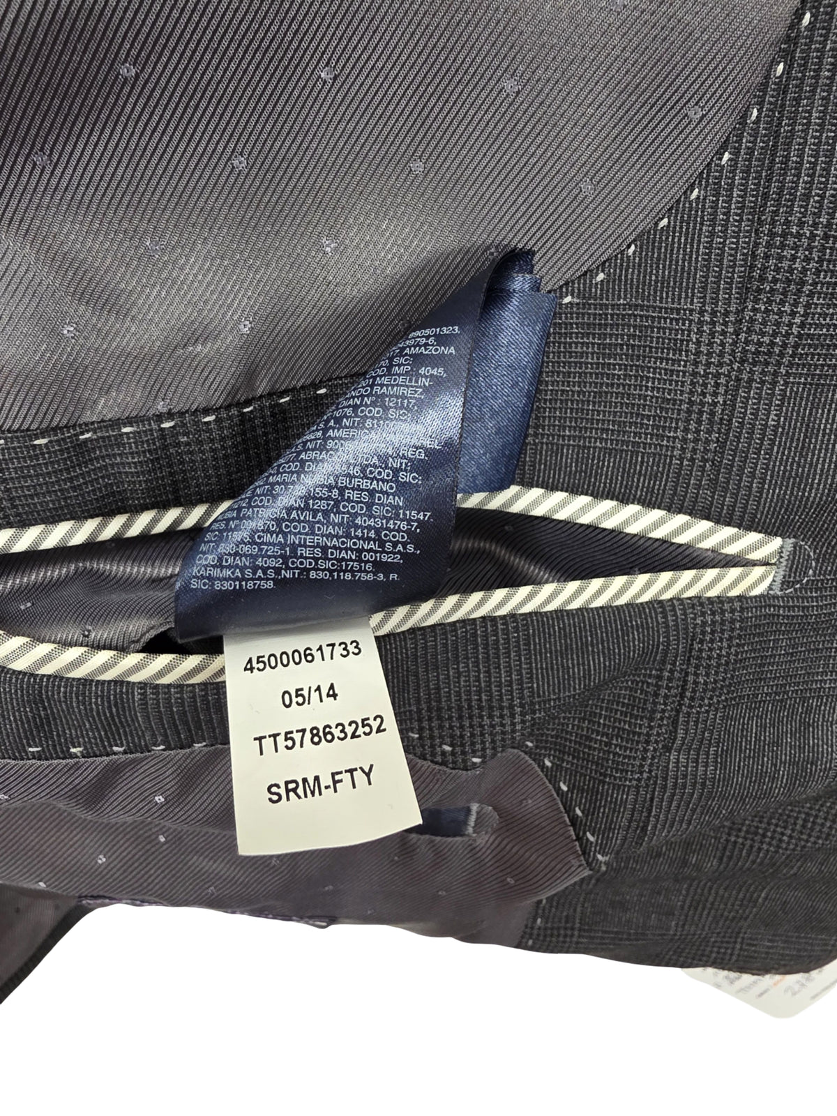 Męska Marynarka Wełniana Tommy Hilfiger Tailored Monticello Super 100's Szara w Kratę