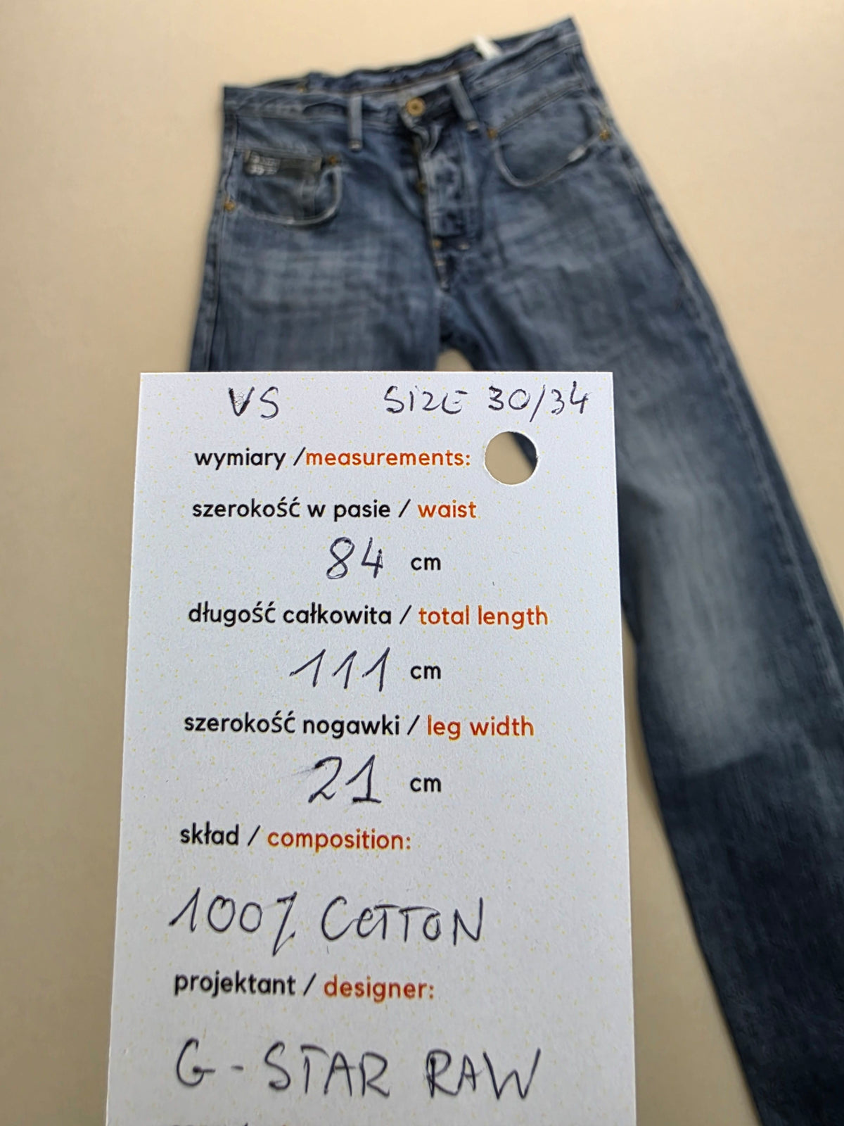 Spodnie Jeansowe G-Star RAW Blade Loose Niebieskie Rozmiar W30 L34