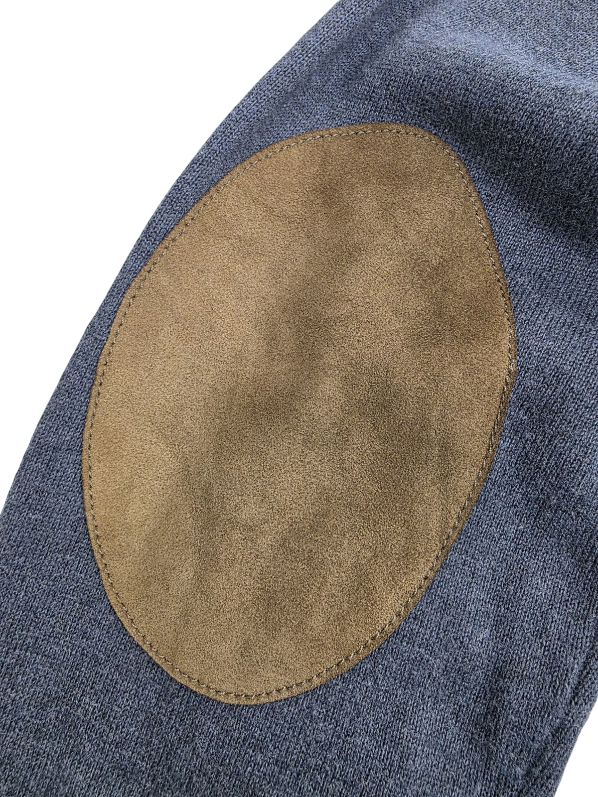 Sweter Massimo Dutti z Bawełny i Kaszmiru Granatowy w Serek z Łatami