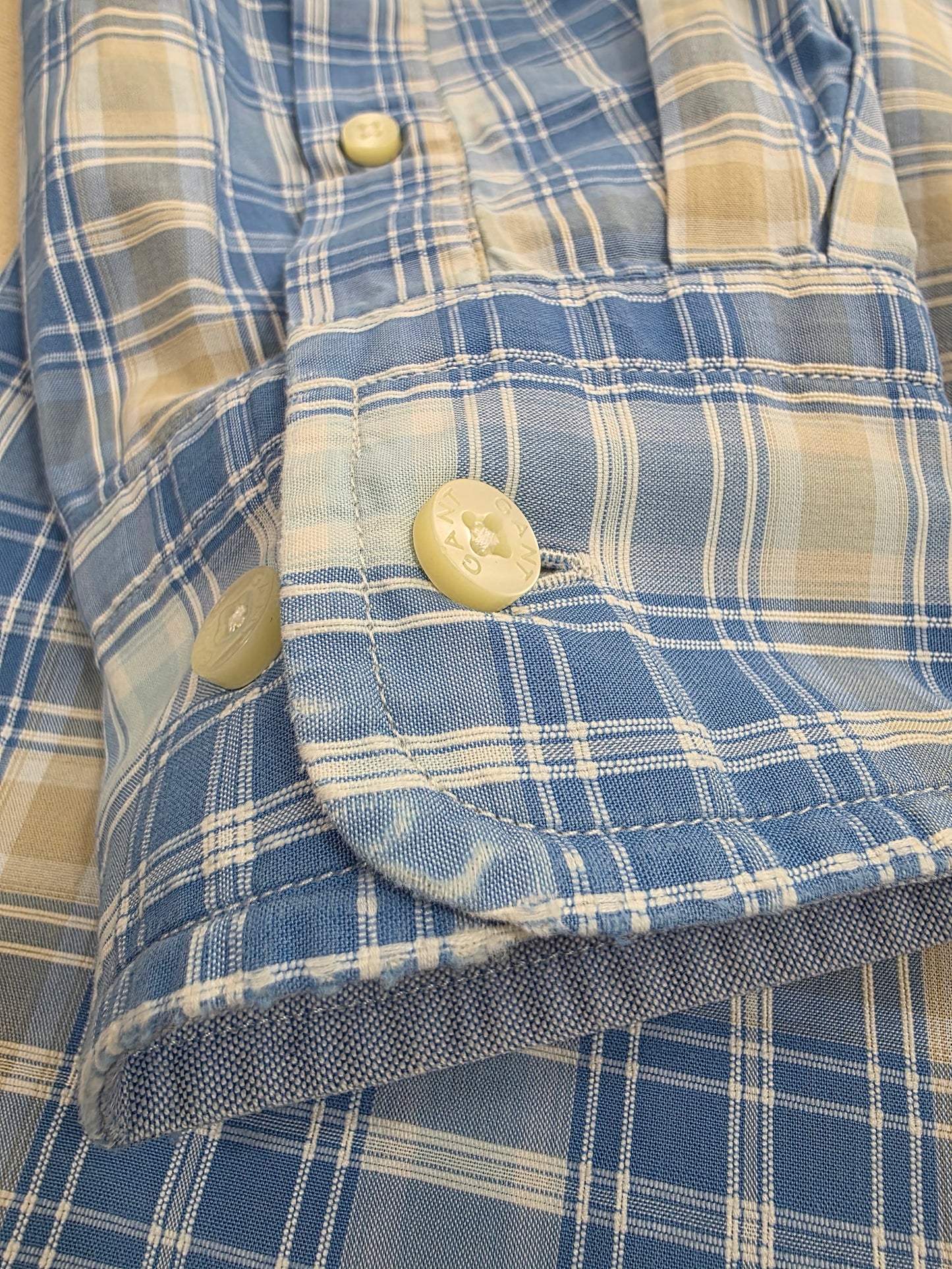 Gant Koszula Męska w Kratkę Palm Springs Poplin | Rozm. L (Regular Fit)
