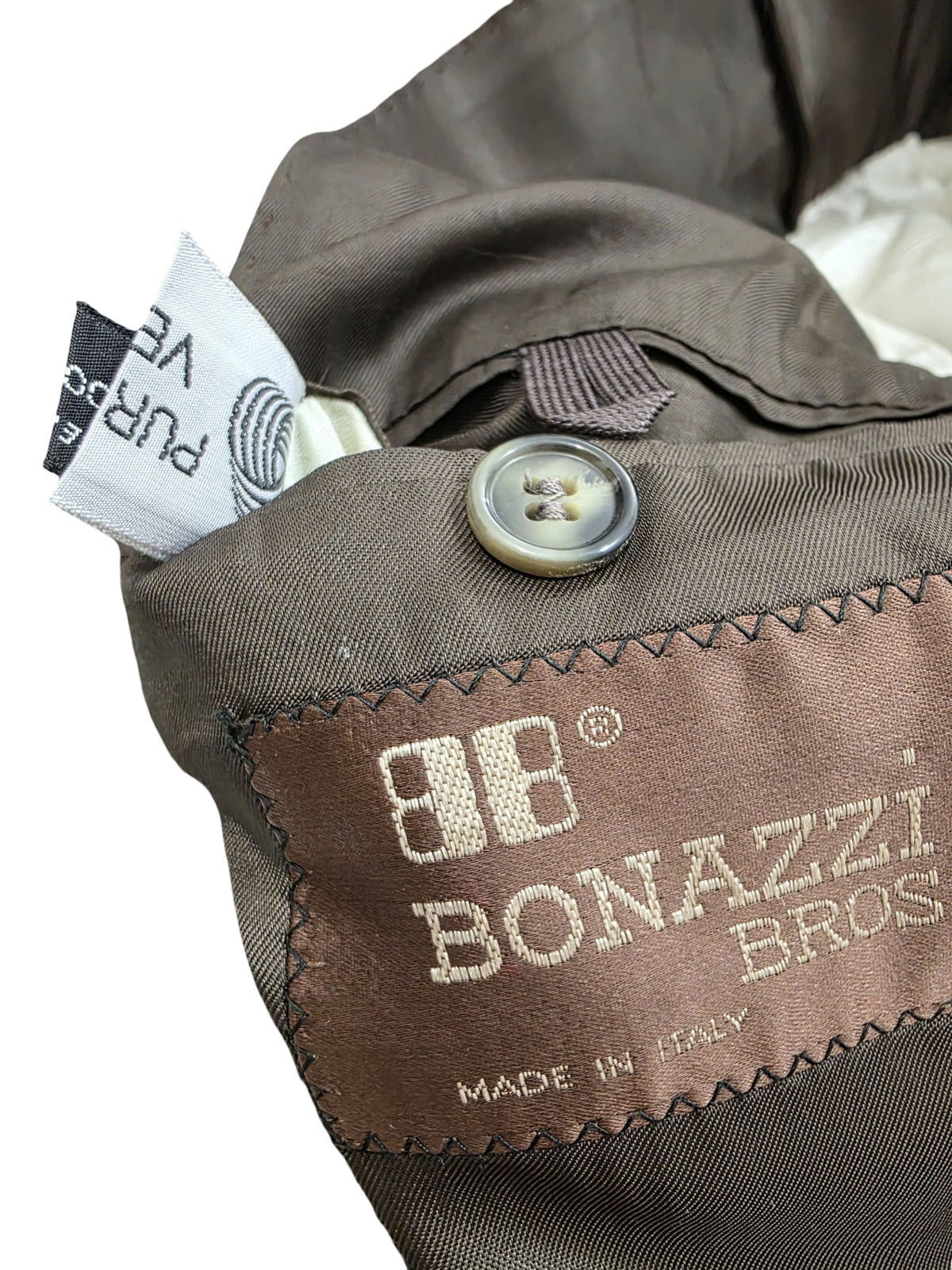 Męska Marynarka Vintage Wełniana Bonazzi Bros w Kratę Made in Italy