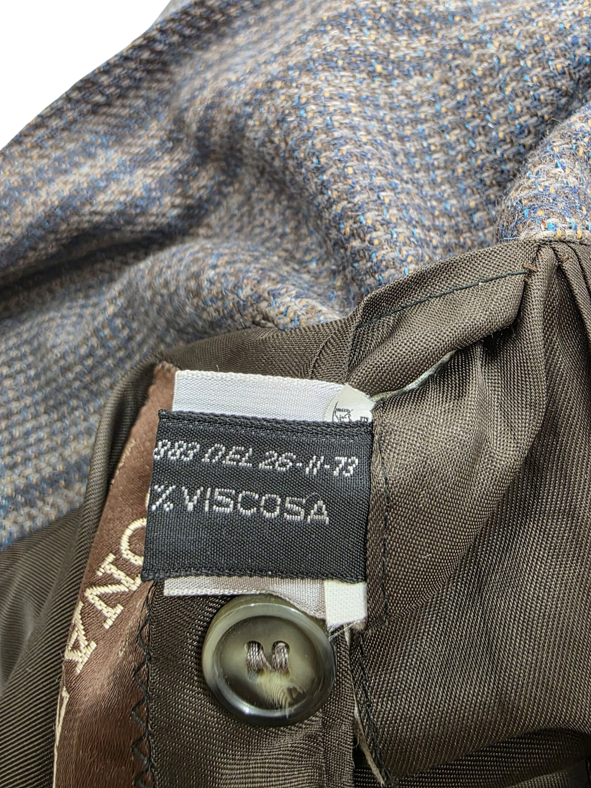 Męska Marynarka Vintage Wełniana Bonazzi Bros w Kratę Made in Italy