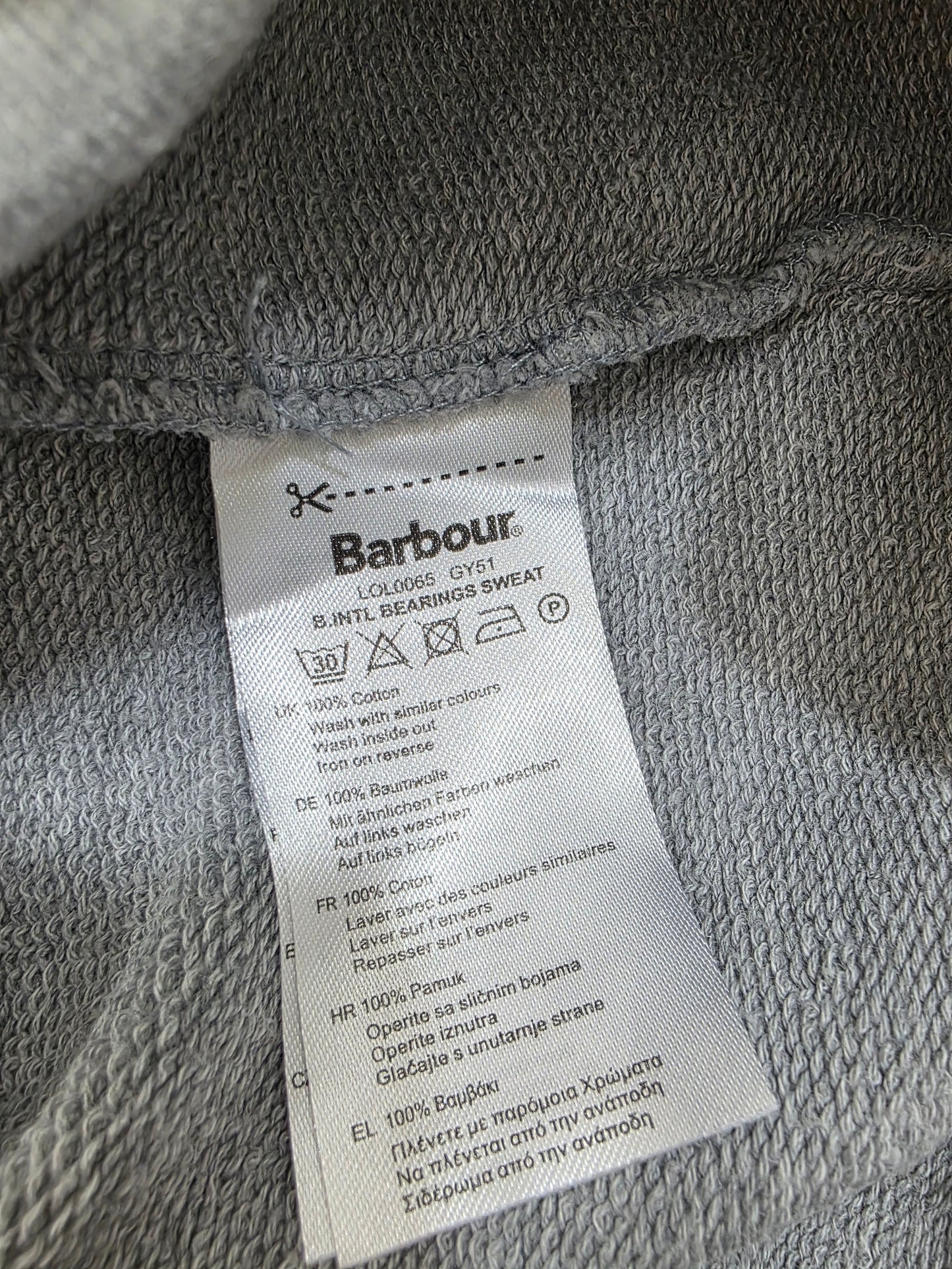 Barbour International bluza damska szara z logo rozm. M / UK 12
