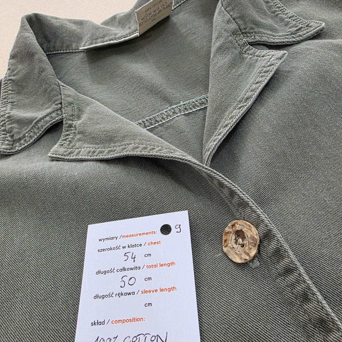 Kamizelka Bawełniana Nina Piccalino Vintage Made in USA Szara / Khaki Rozmiar L (16)