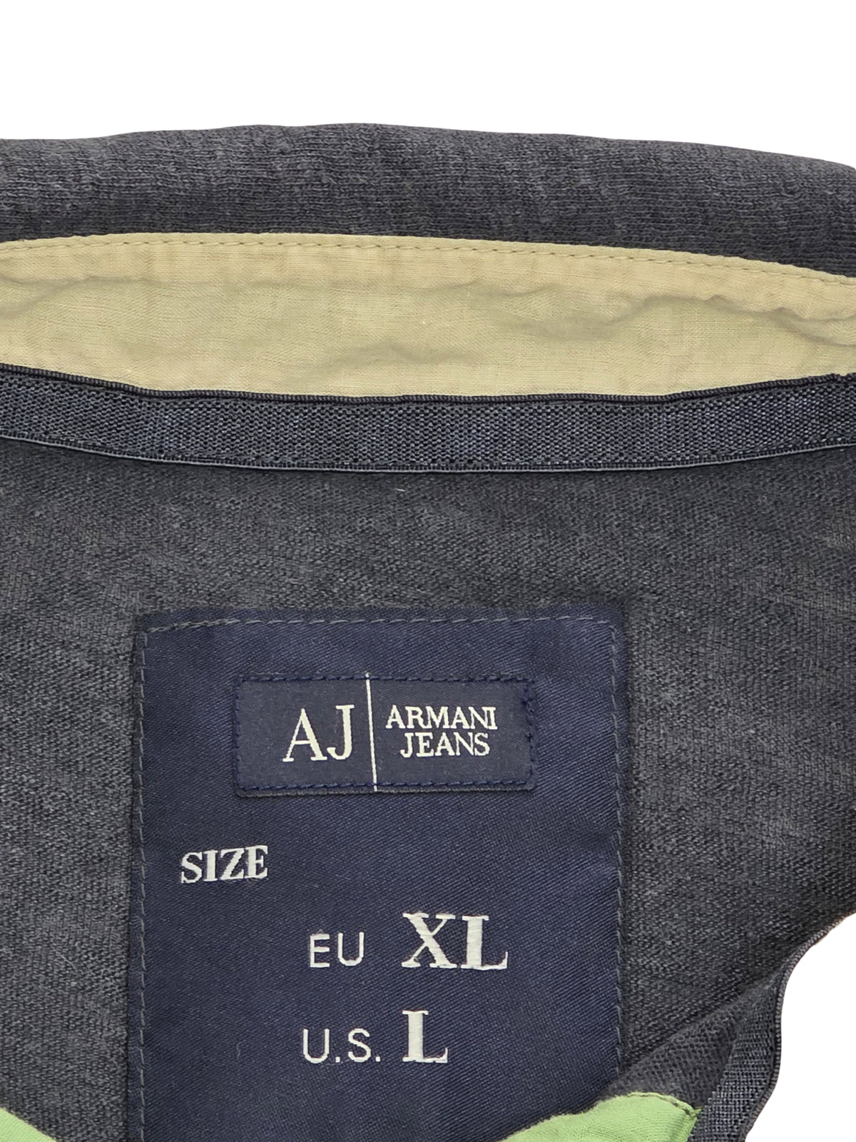 Koszulka Polo Armani Jeans 100% Len Czarna Rozmiar L