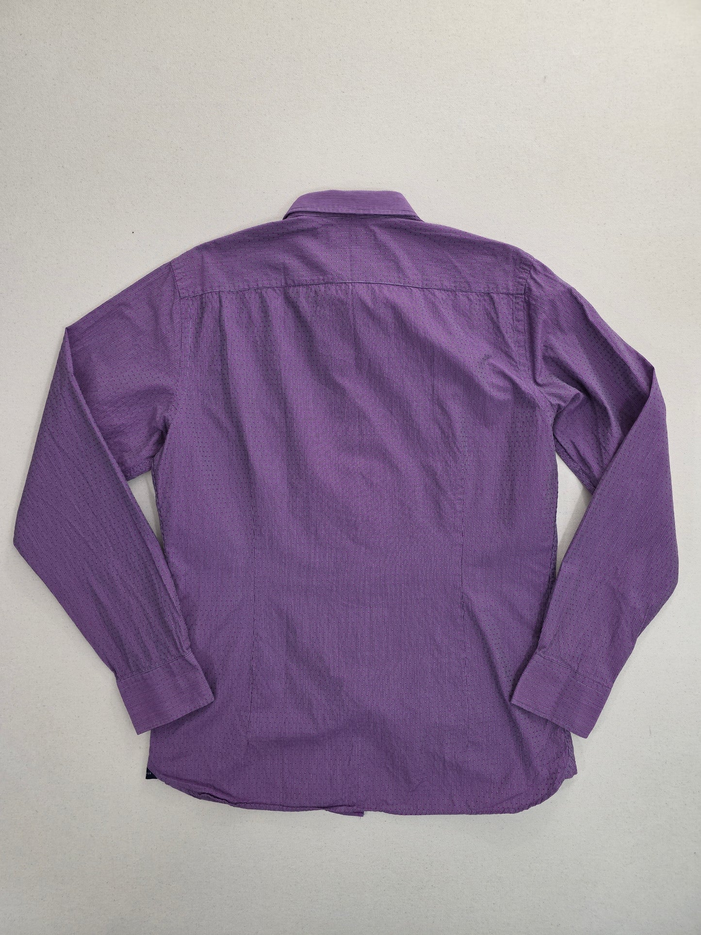 Ted Baker Koszula Męska w Mikrowzór Drobne Kropki Violet | Rozm. 4 (L)