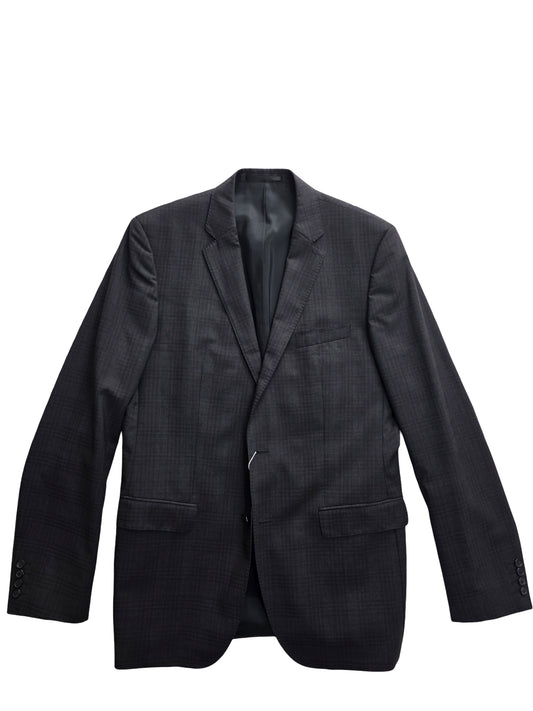 Marynarka Hugo Boss Super 100 Virgin Wool Wełna Kratka Rozmiar 102 / 42 Long – widok frontu | vntg.studio™