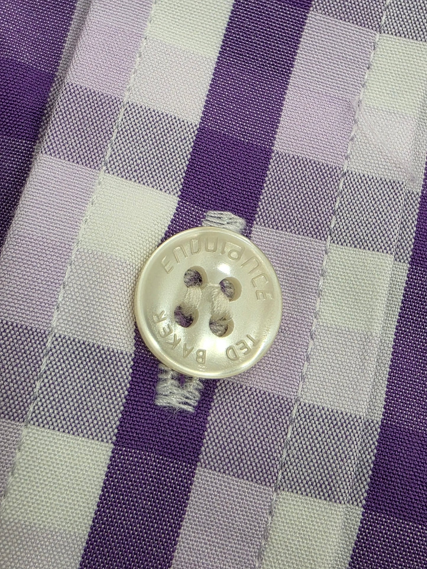 Koszula Męska Ted Baker Endurance Superfine Cotton – Fioletowa Kratka | Rozm. 15 (S/M)