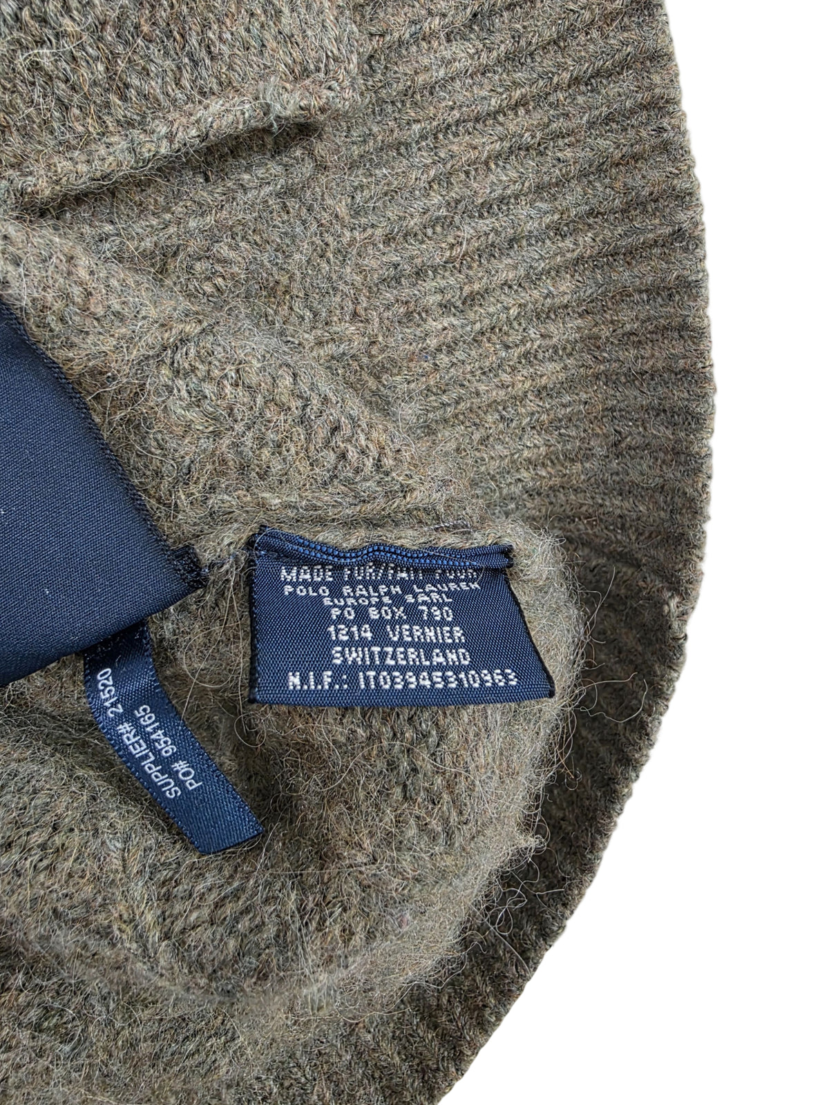 Wełniana Kamizelka Ralph Lauren Alpaka Kaszmir Warkoczowy Splot Szara
