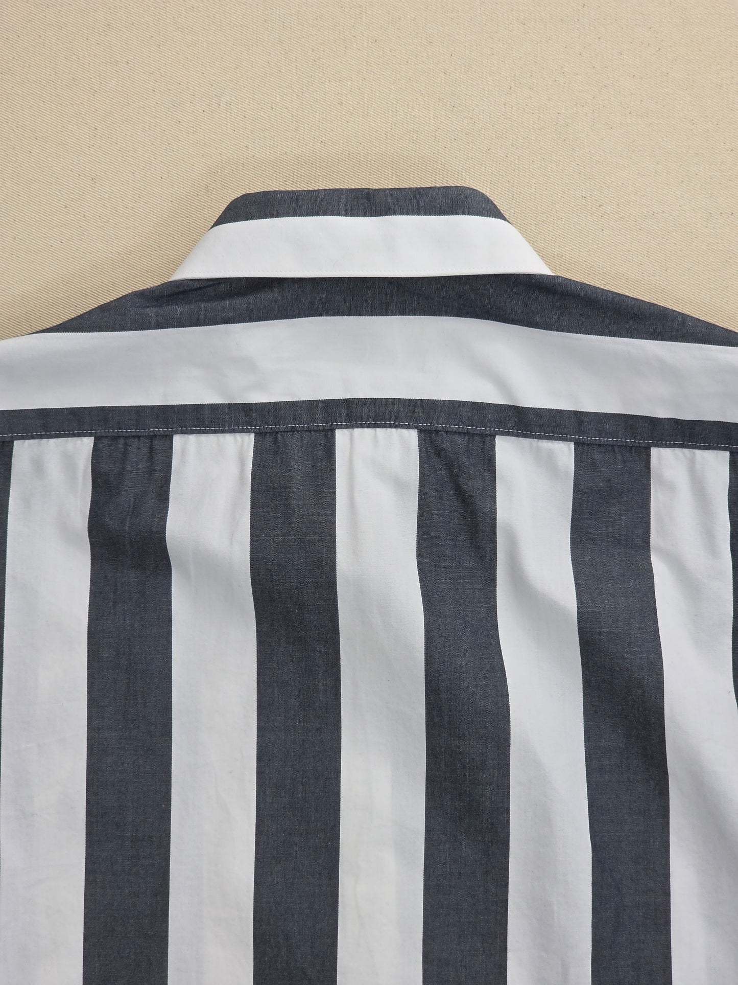 Lindbergh White Men's Thick Striped Shirt | Cotton | Size M