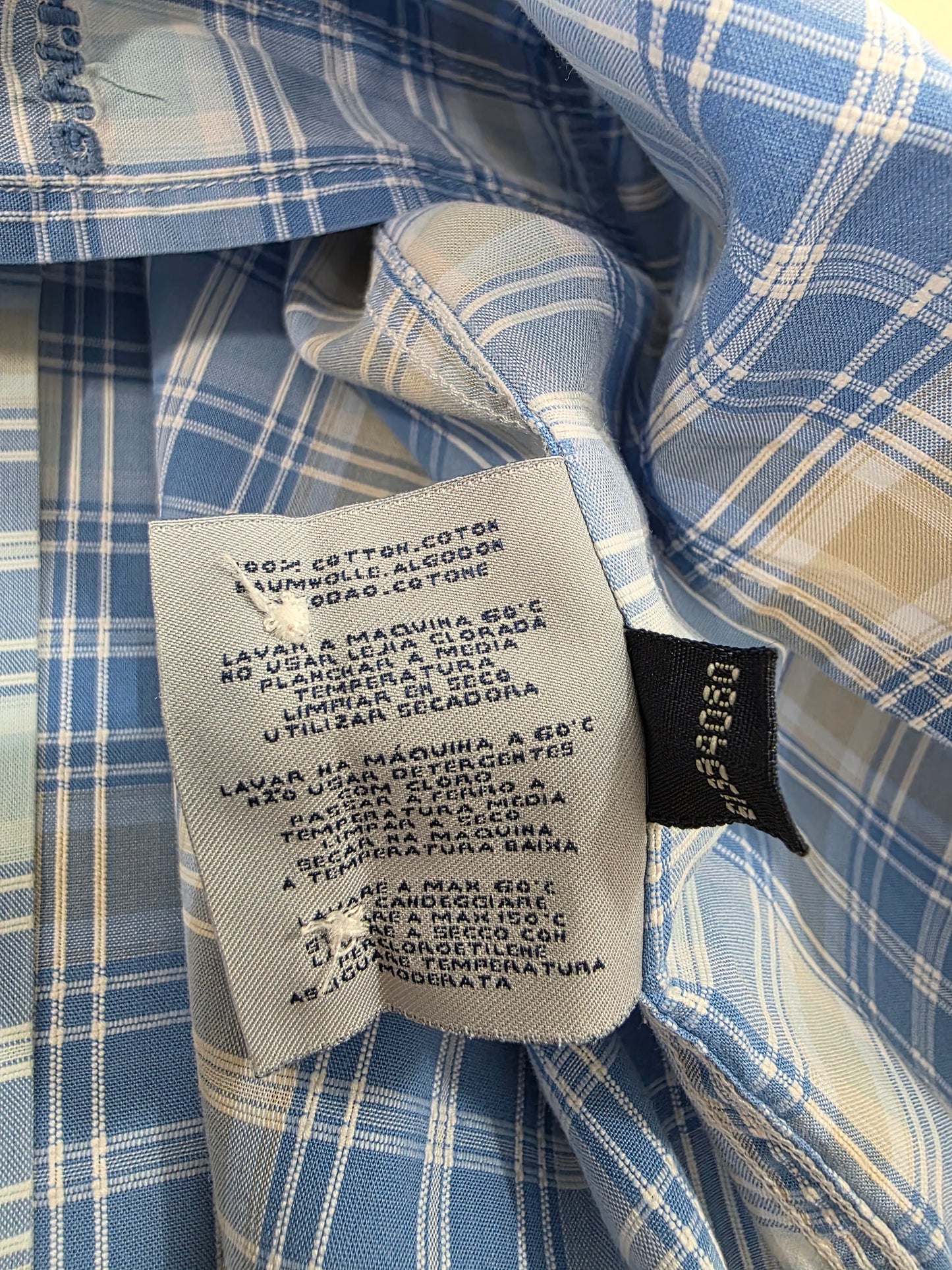 Gant Koszula Męska w Kratkę Palm Springs Poplin | Rozm. L (Regular Fit)