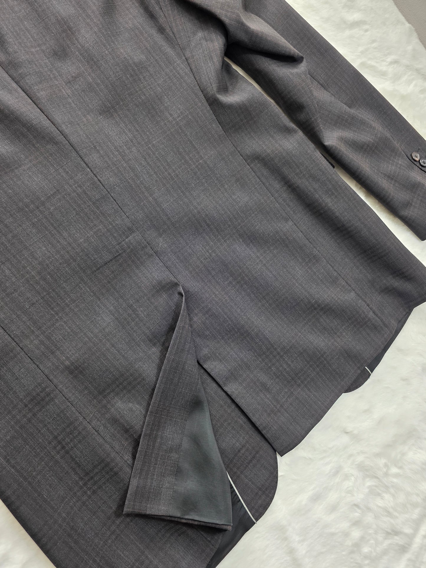 Marynarka Hugo Boss Super 100 Virgin Wool Wełna Kratka Rozmiar 102 / 42 Long