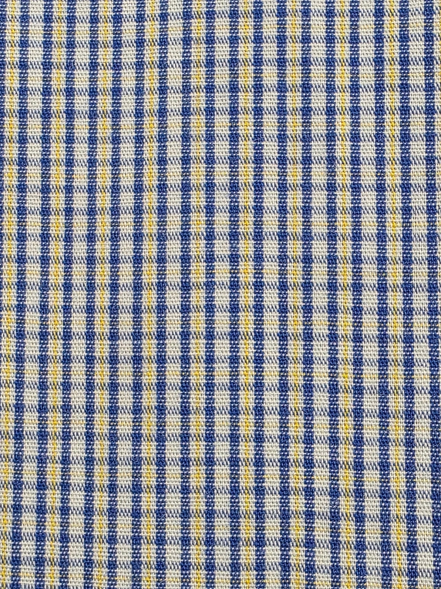 Hugo Boss Koszula Męska w Drobną Kratkę Niebiesko-Żółtą | Rozm. 38/15 (S/M)