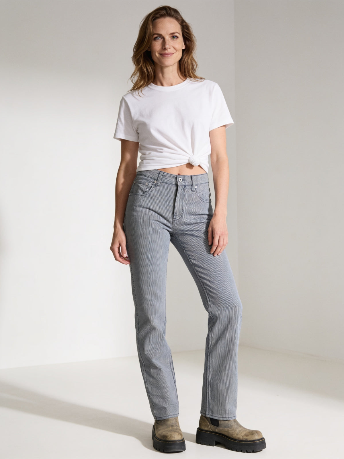 spodnie Levi’s 511 geometryczny wzór / light bootcut roz. W32 L32 (unisex) – widok frontu | vntg.studio™