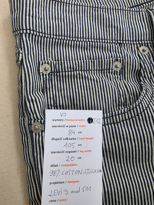 spodnie Levi’s 511 geometryczny wzór / light bootcut roz. W32 L32 (unisex) – detal 3 | vntg.studio™