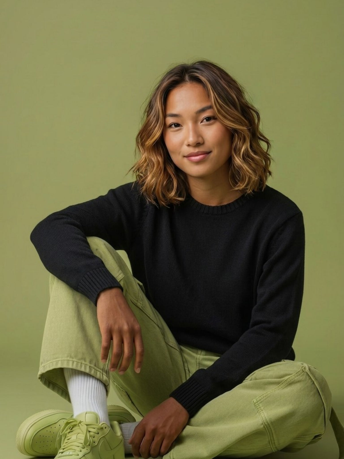 Sweter męski Replay Premium Cotton czarny okrągły dekolt roz. L – widok frontu | vntg.studio™