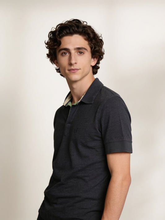 Koszulka Polo Armani Jeans 100% Len Ciemnozielona Butelkowa Rozmiar L – widok frontu | vntg.studio™